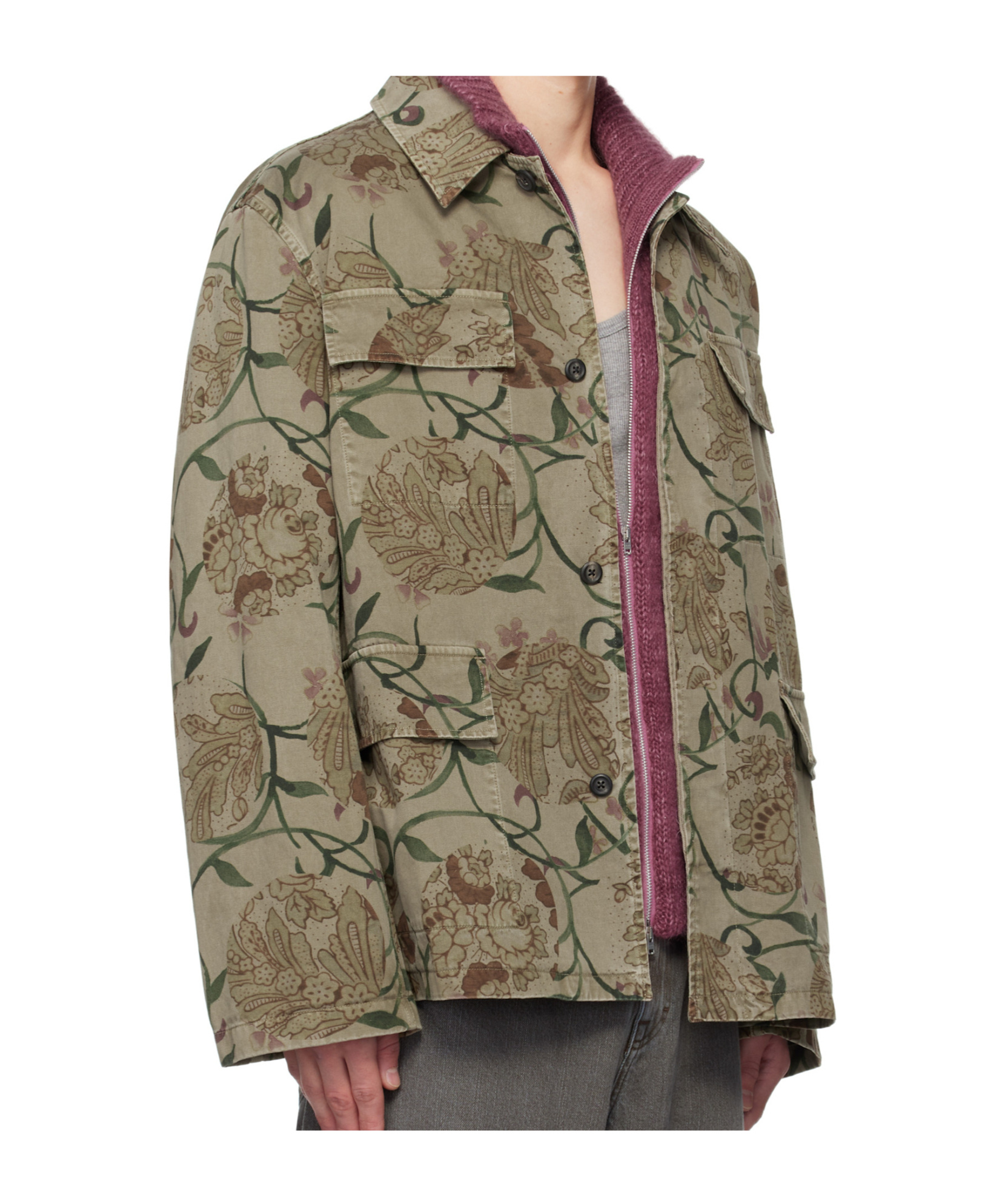Our Legacy Khaki Uniform Jacket In Gray