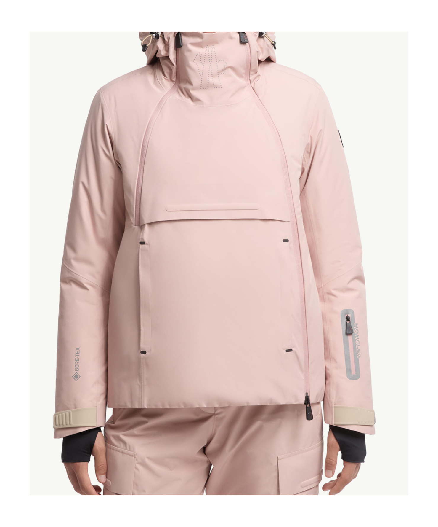 Moncler Ampay Gore-tex Hooded Padded Ski Jacket In Pink