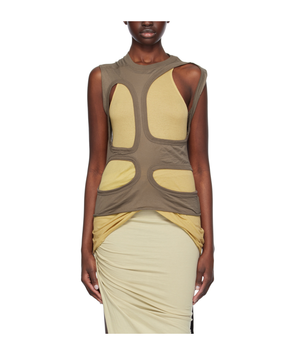 Rick Owens Drkshdw Gray Membrane I Tank Top In Green