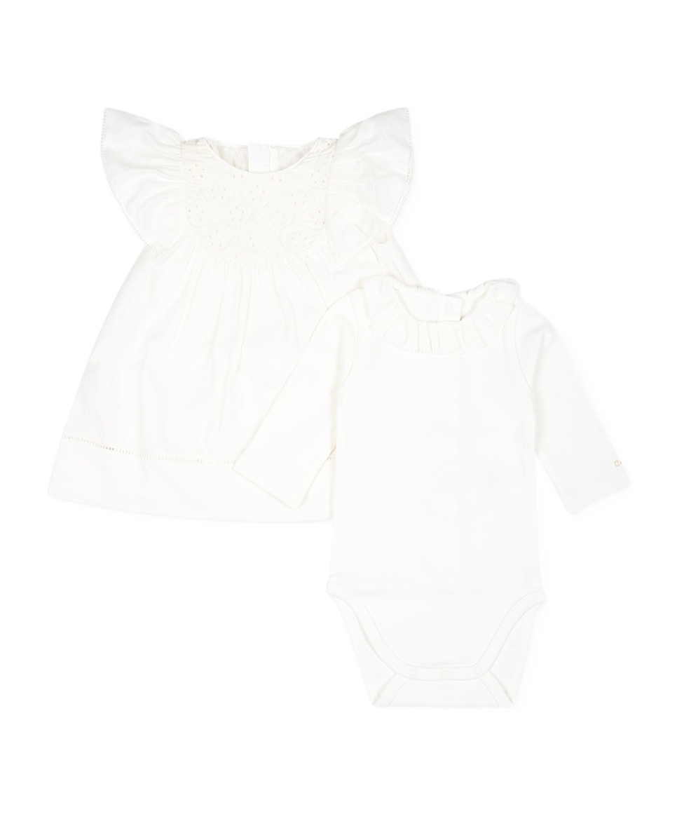 Chloé Ruffle-detail Pyjamas Set In White