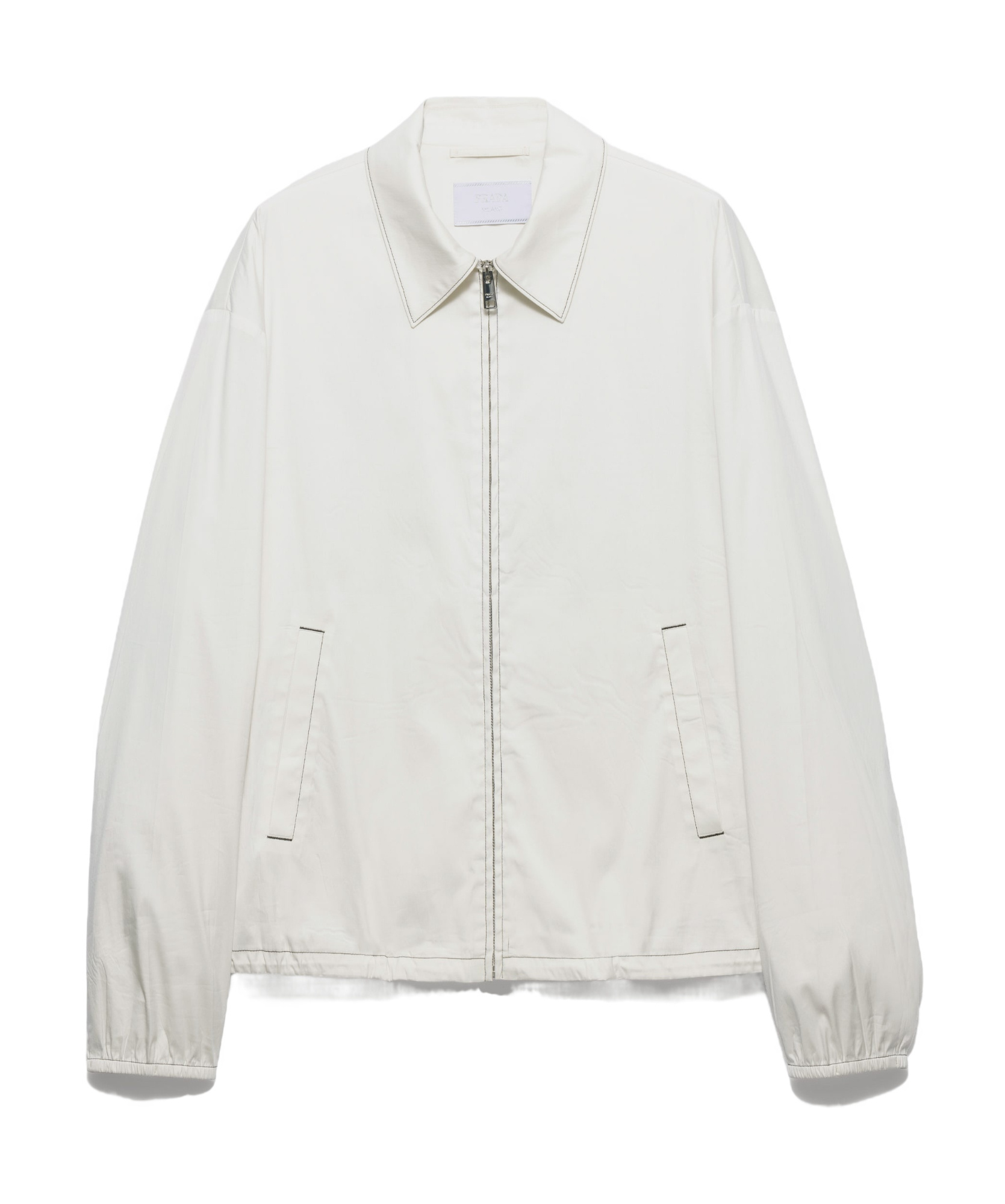 Prada Cotton Bomber Jacket In White