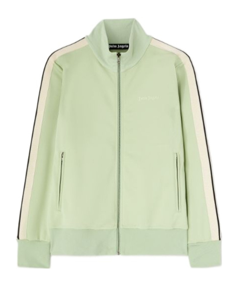 Palm Angels Classic Logo Tech Zip Track Jacket In White