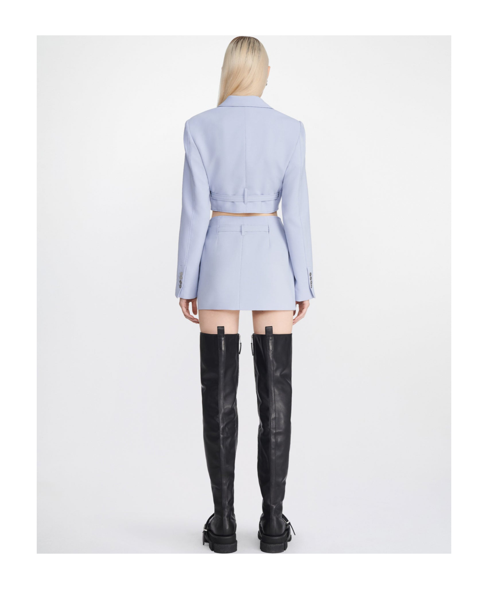 Dion Lee Blue Interlock Skirt In Black