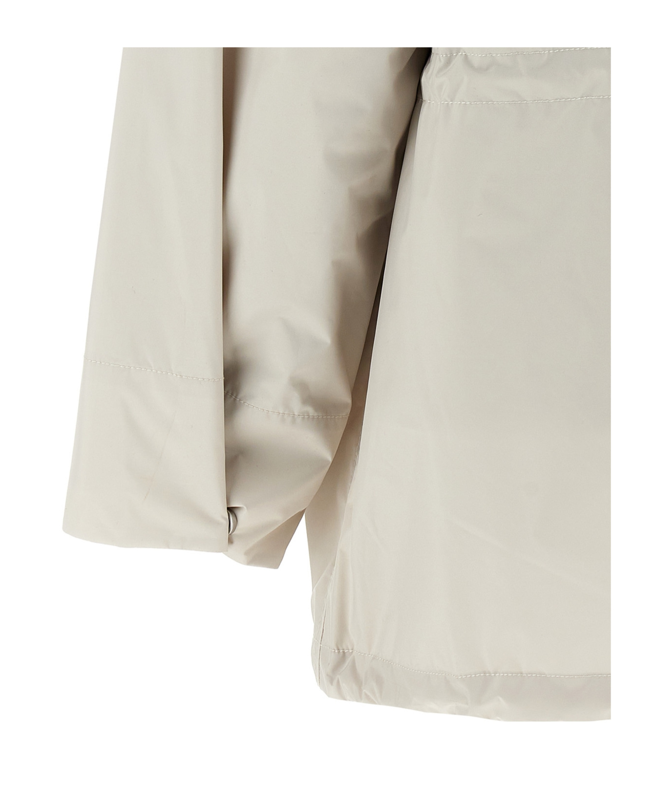 Shop Yves Salomon Two-in-one Hooded Parka Coat In White