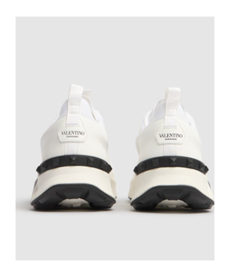 Valentino True Act Low Top Trainer In Mesh And Rubberised Fabric