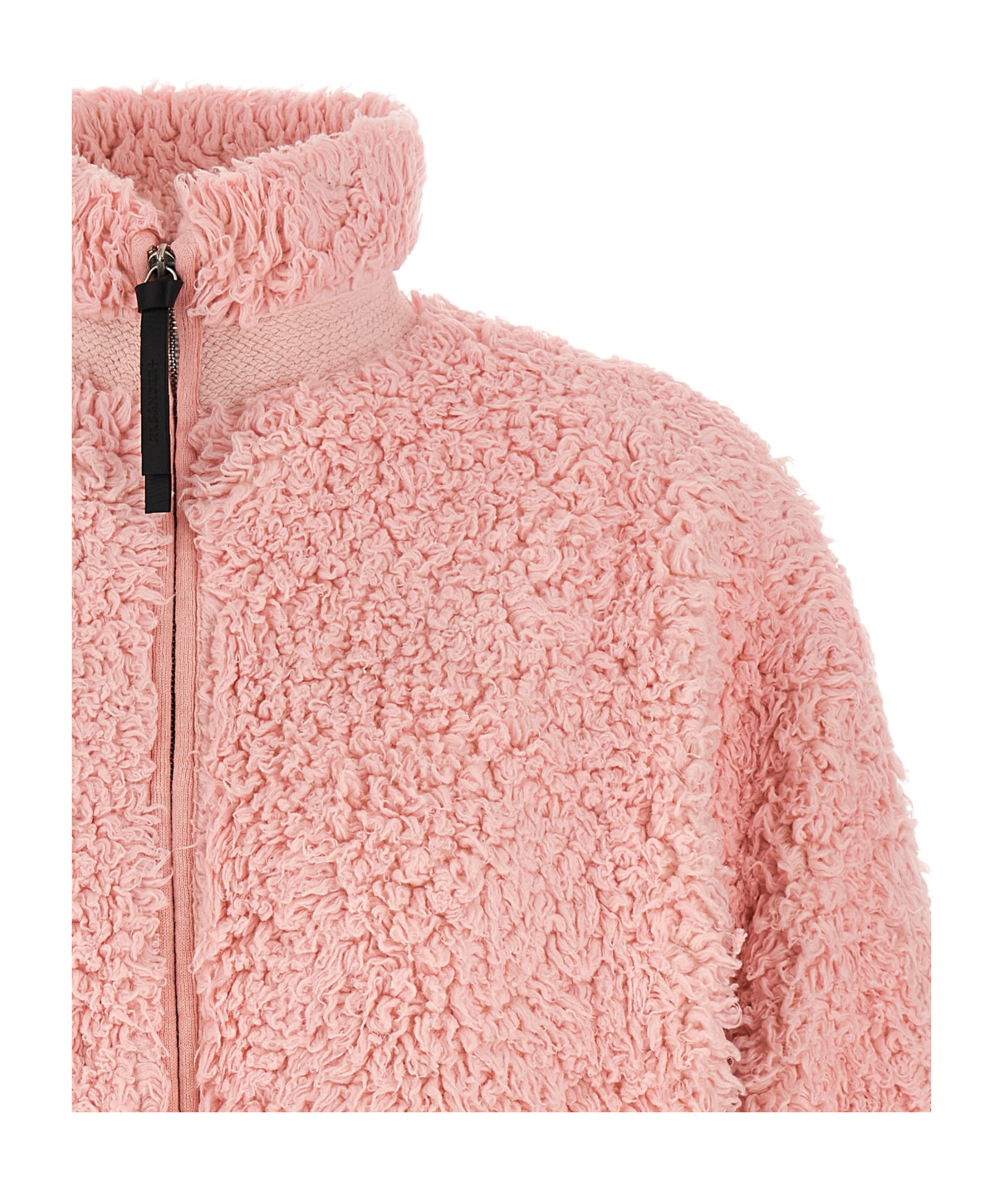 Jil Sander Teddy-effect Zip-front Jacket In Pink