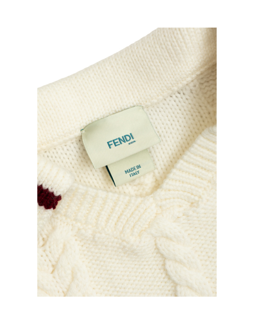Fendi Cable-knit Polo-neck Sweater