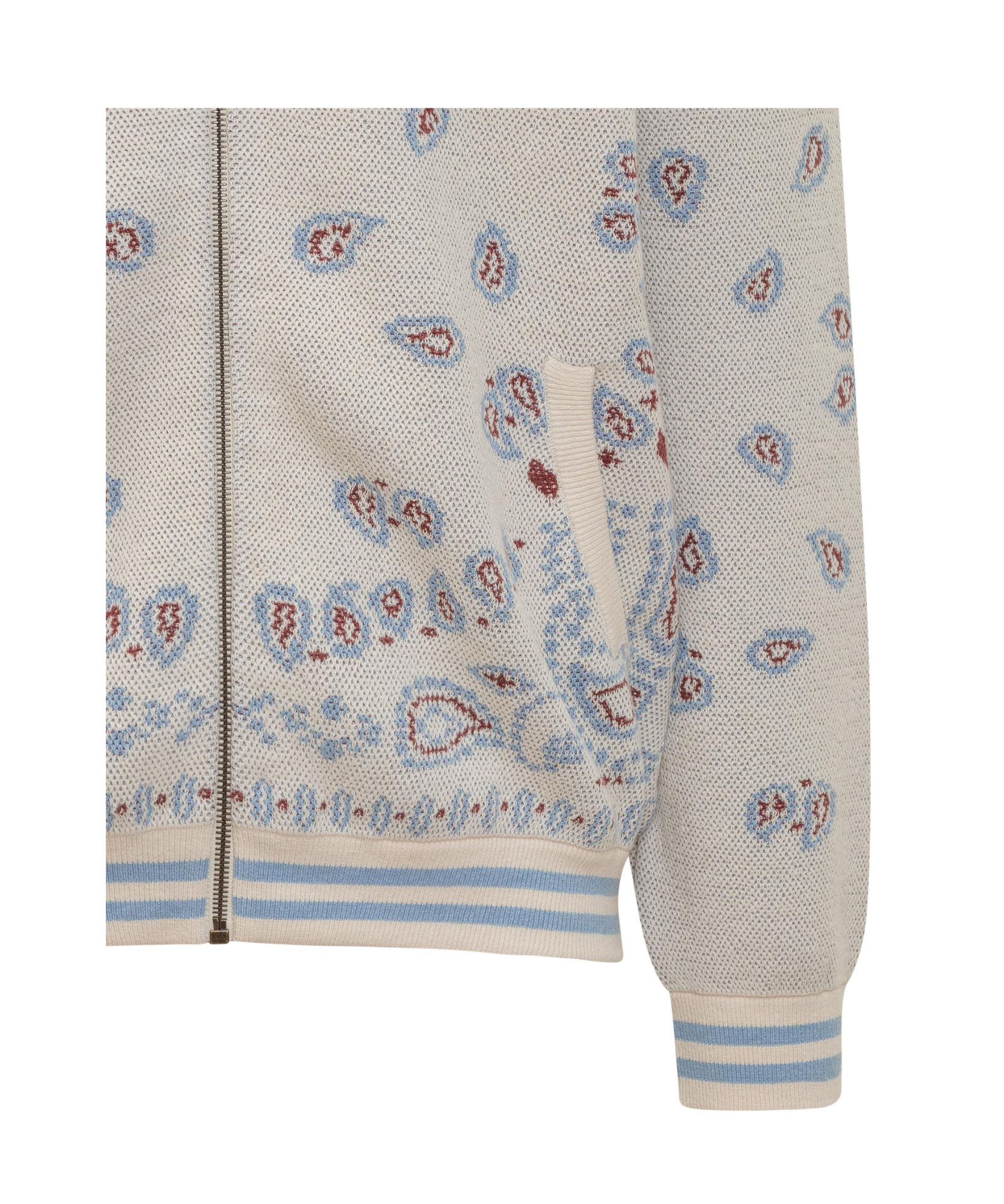 Alanui Stripe-patterned Bomber Jacket In Nude