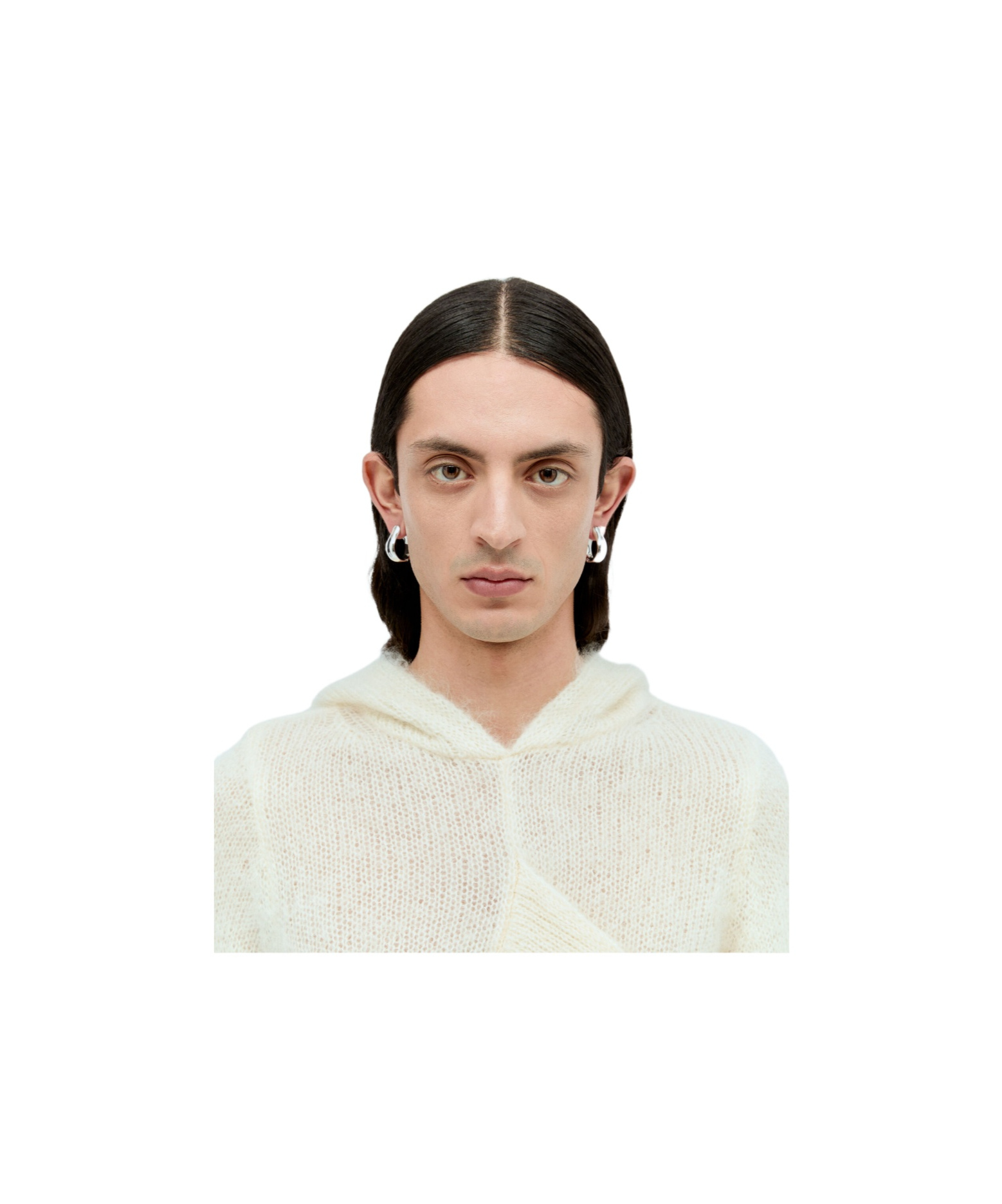 Tom Wood Loop Earring In White