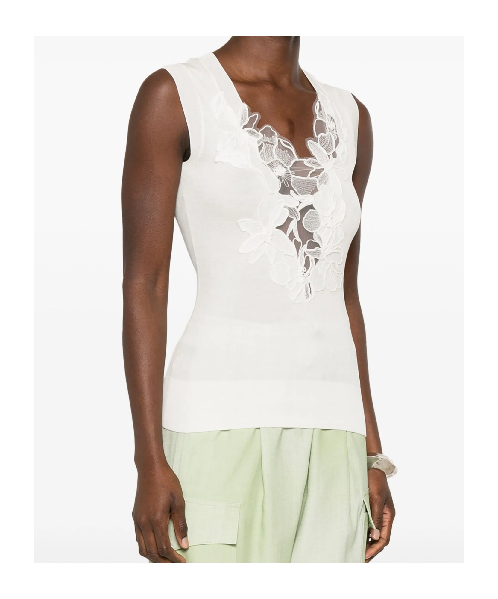 Ermanno Scervino Corded-lace Top In White