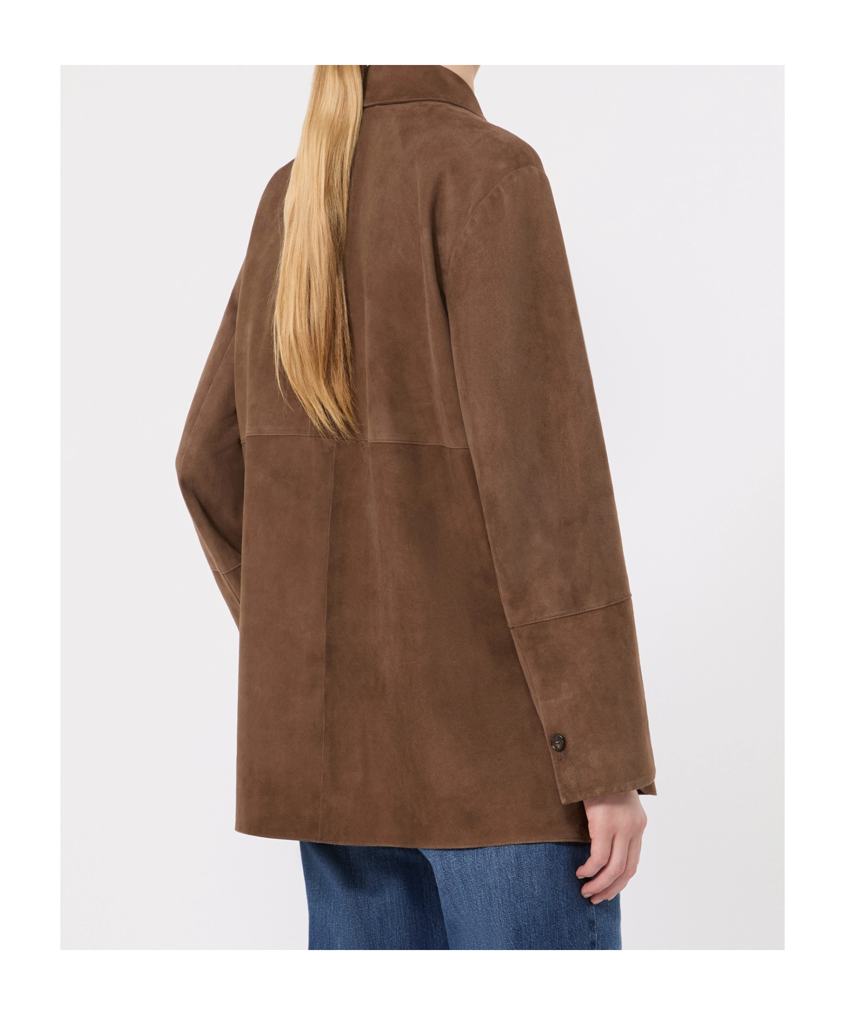 Max Mara Suede Jacket In Brown