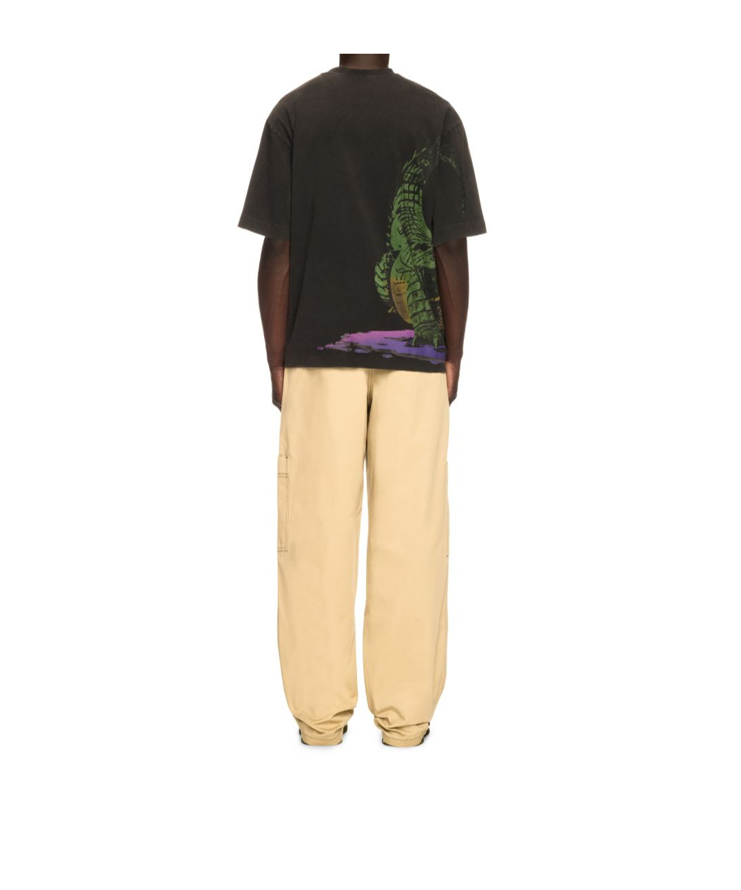 Off-white Off White Men `stitch Cotgab` Straight Cargo Pants In Nude