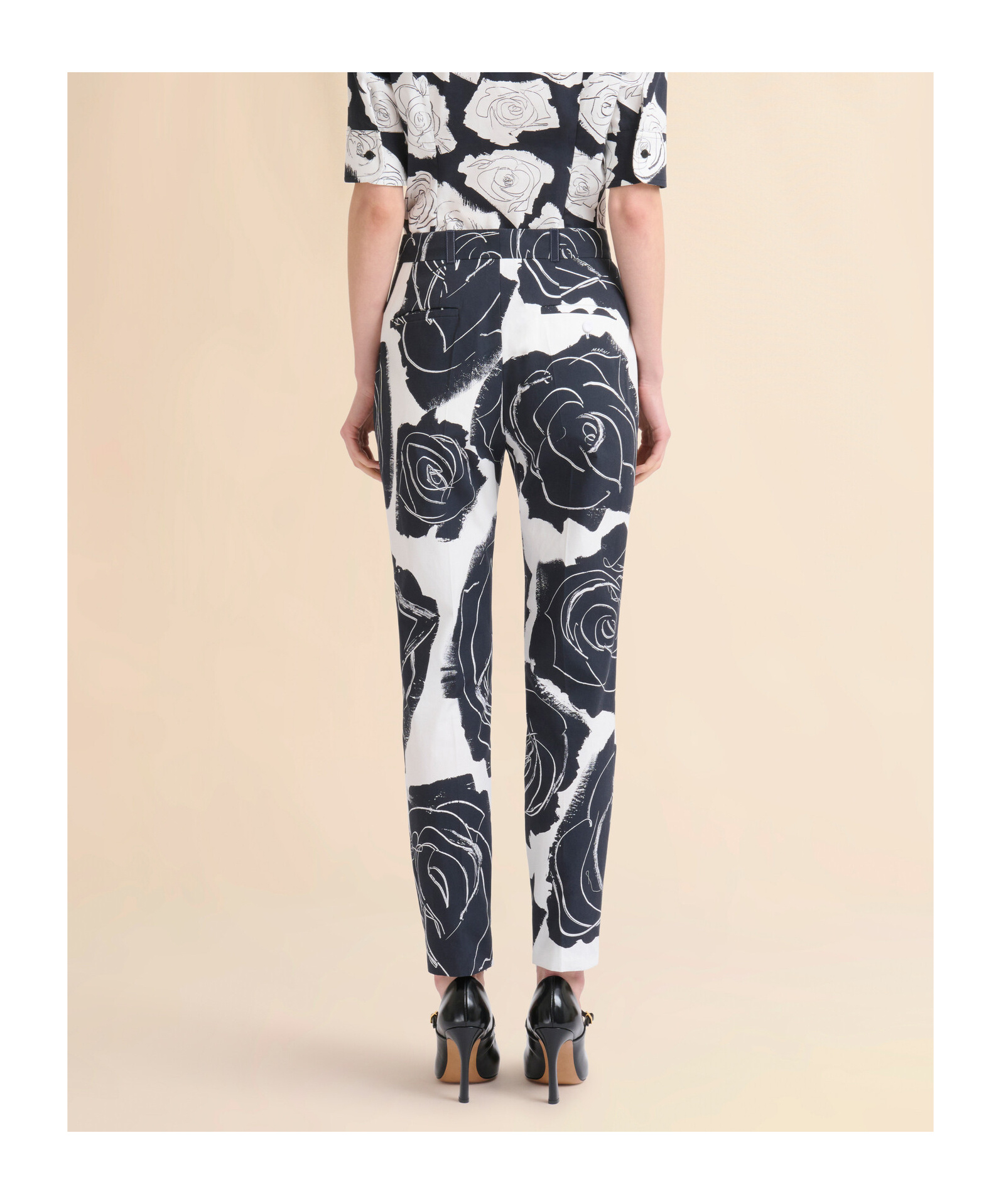 Marni Trousers Featuring Floral Pattern And Pockets
