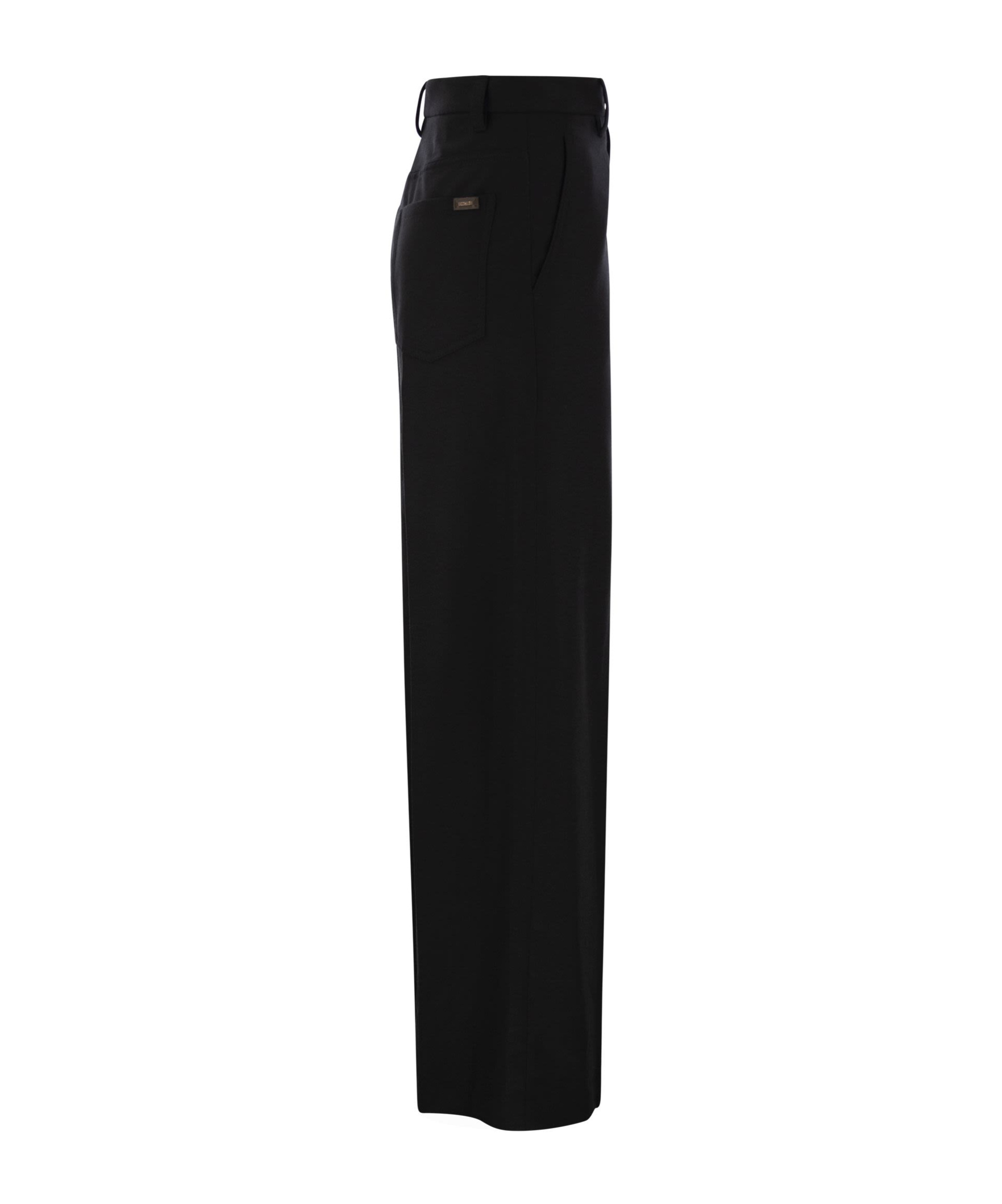 Brunello Cucinelli Monili Detail Wide-leg Trousers In Black
