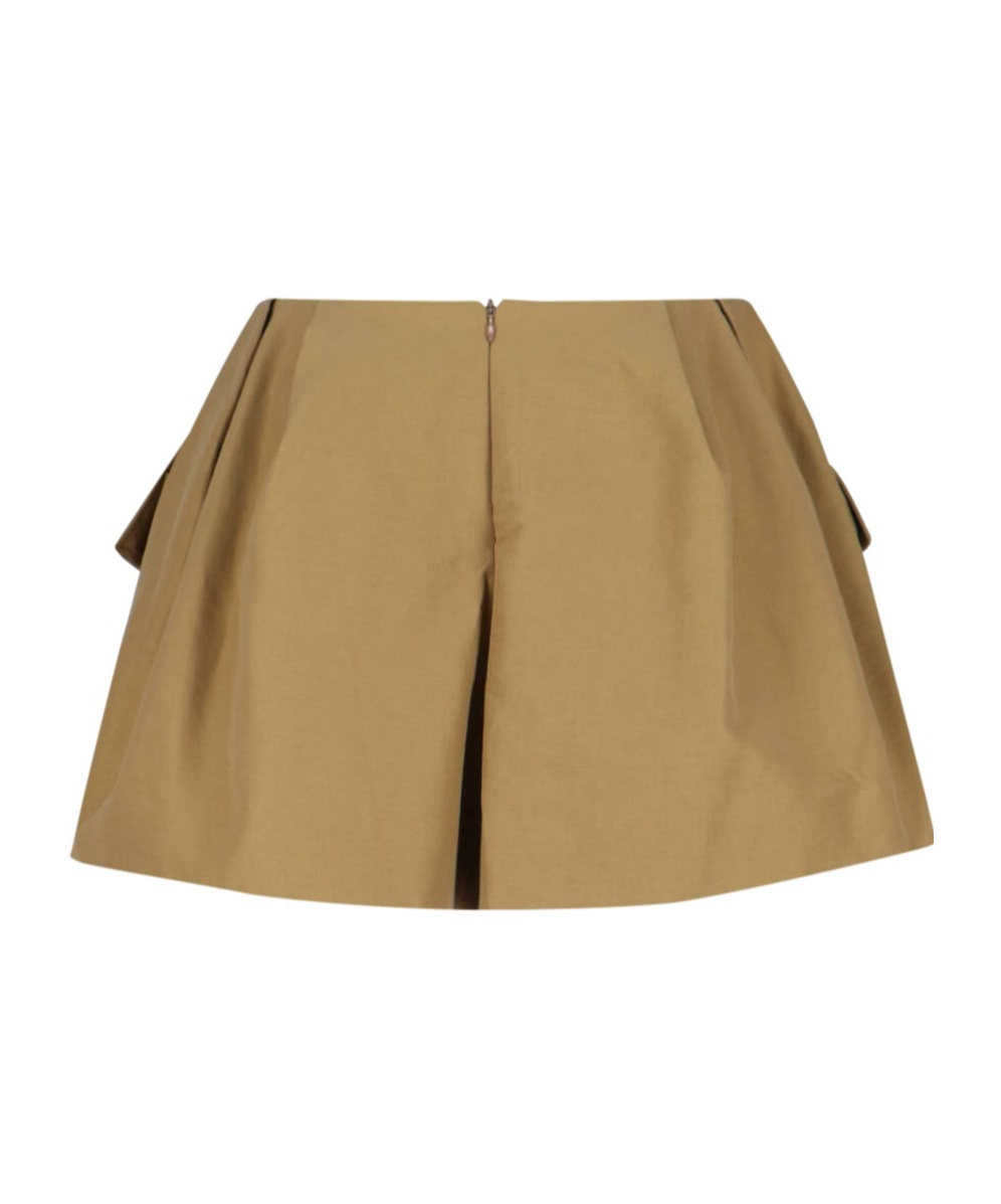 Sacai Grosgrain Cargo Skort In Brown