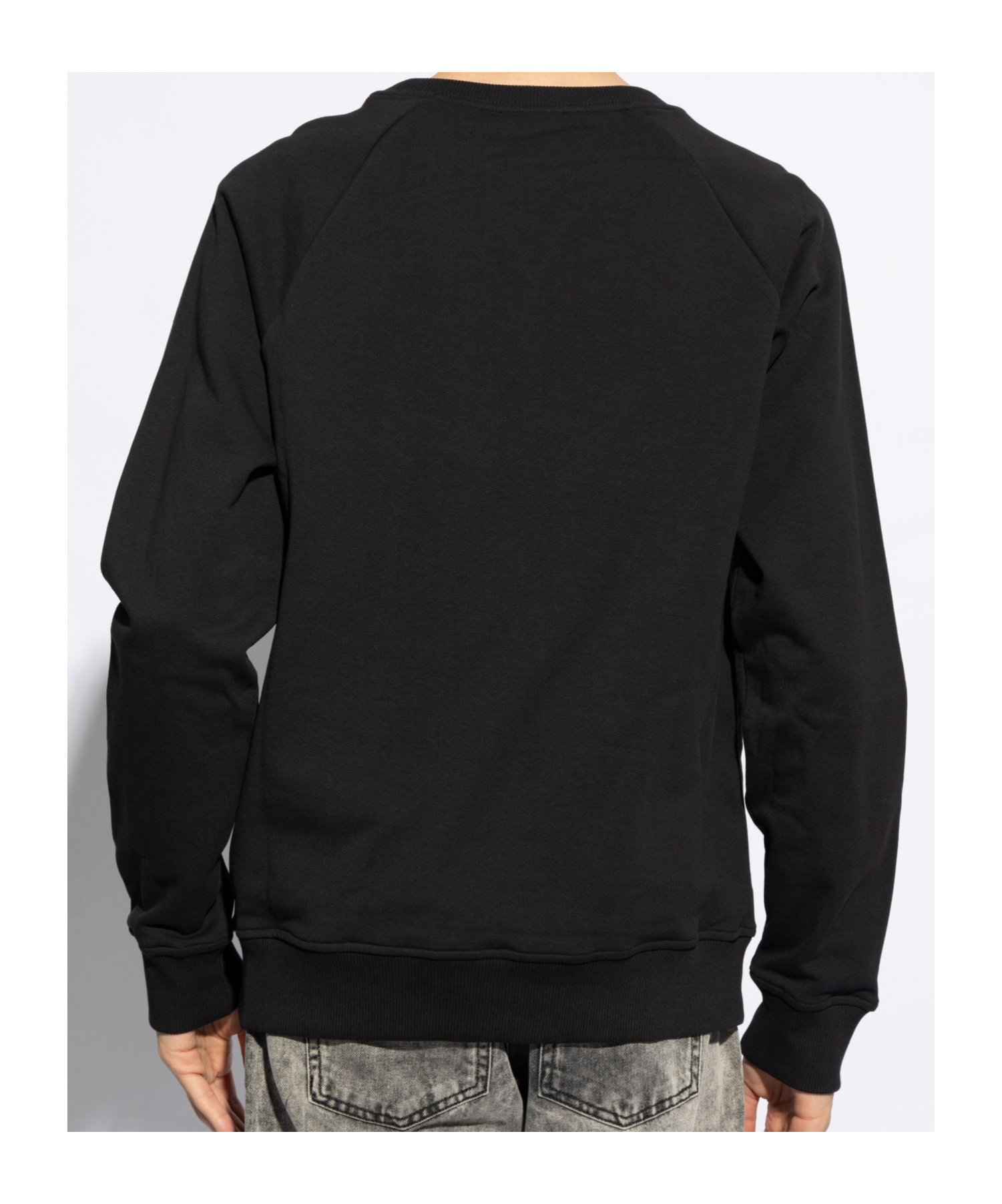 Shop Balmain Paris Flocked Sweatshirt In Black