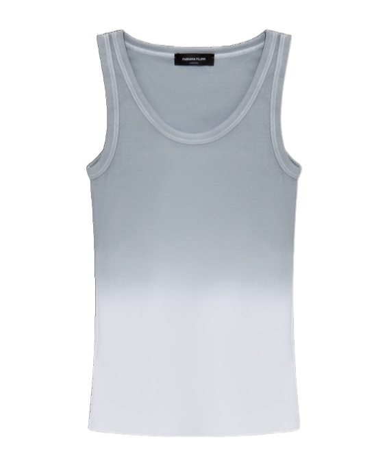 Fabiana Filippi Gradient-print Jersey Tank Top In Gray