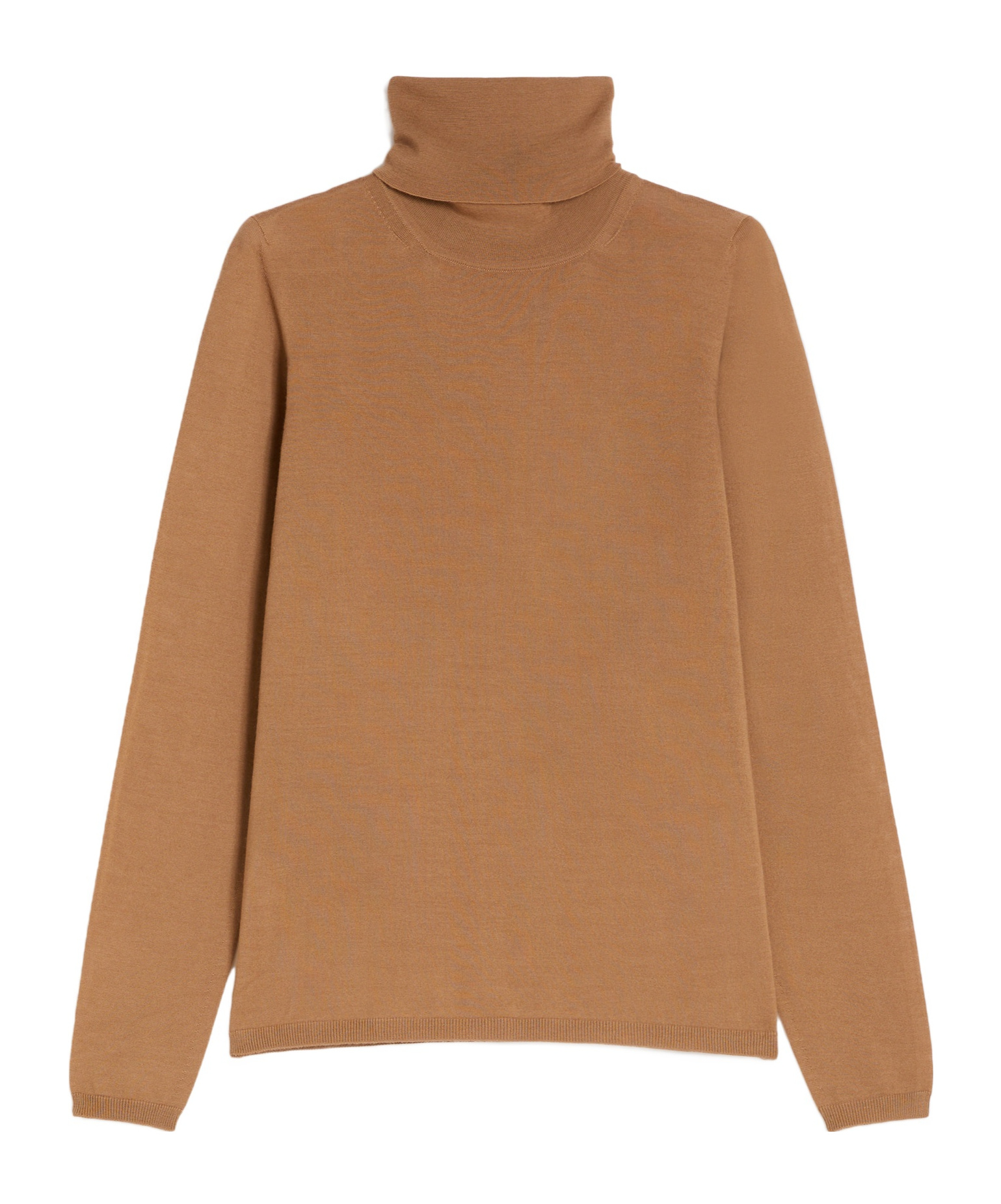 Max Mara Wool Knit Turtleneck Jumper In Brown