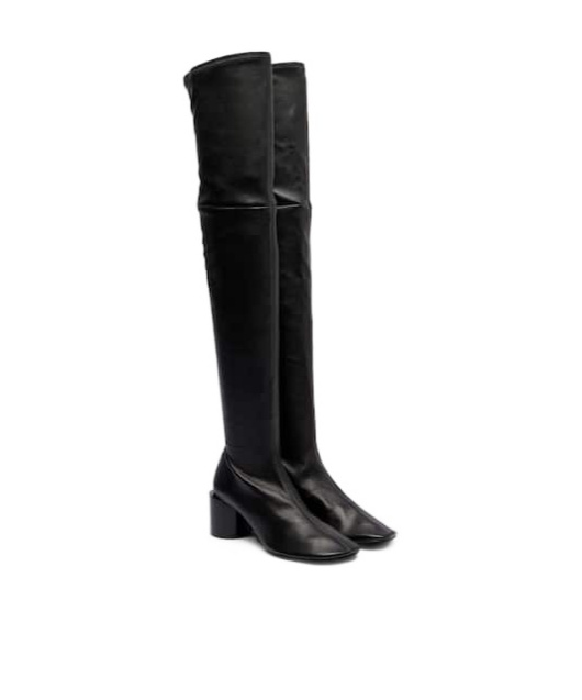 Jil Sander Leather Over-the-knee Boots In Black
