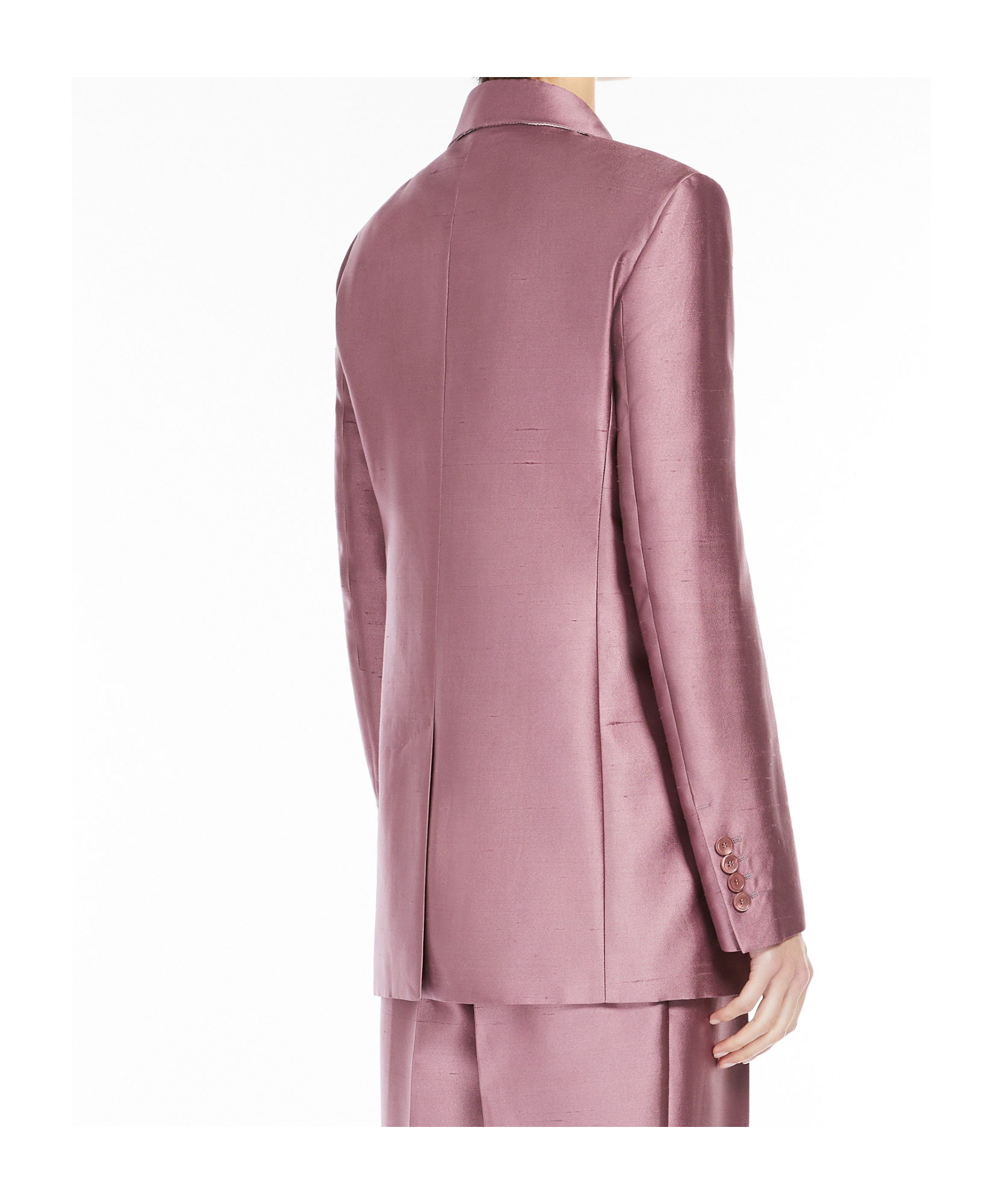 Max Mara Long-sleeved Suit Coat In Pink