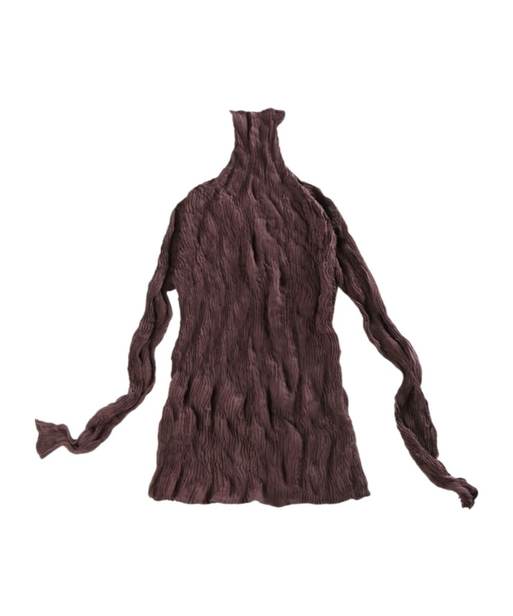 Issey Miyake Long-sleeved Pleated Blouse In Black