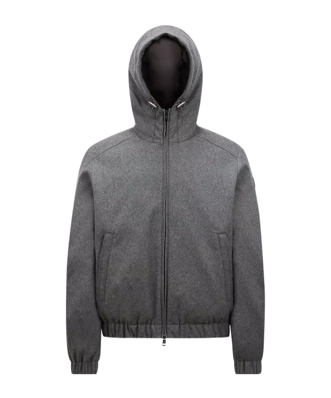 Moncler Long-sleeved Down Jacket In Gray