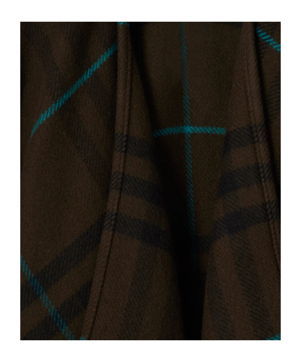 Burberry Checked Fringed Cape In Black