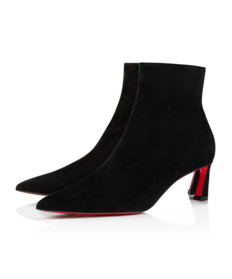 Christian Louboutin Condora Black Leather Ankle Boots In Black