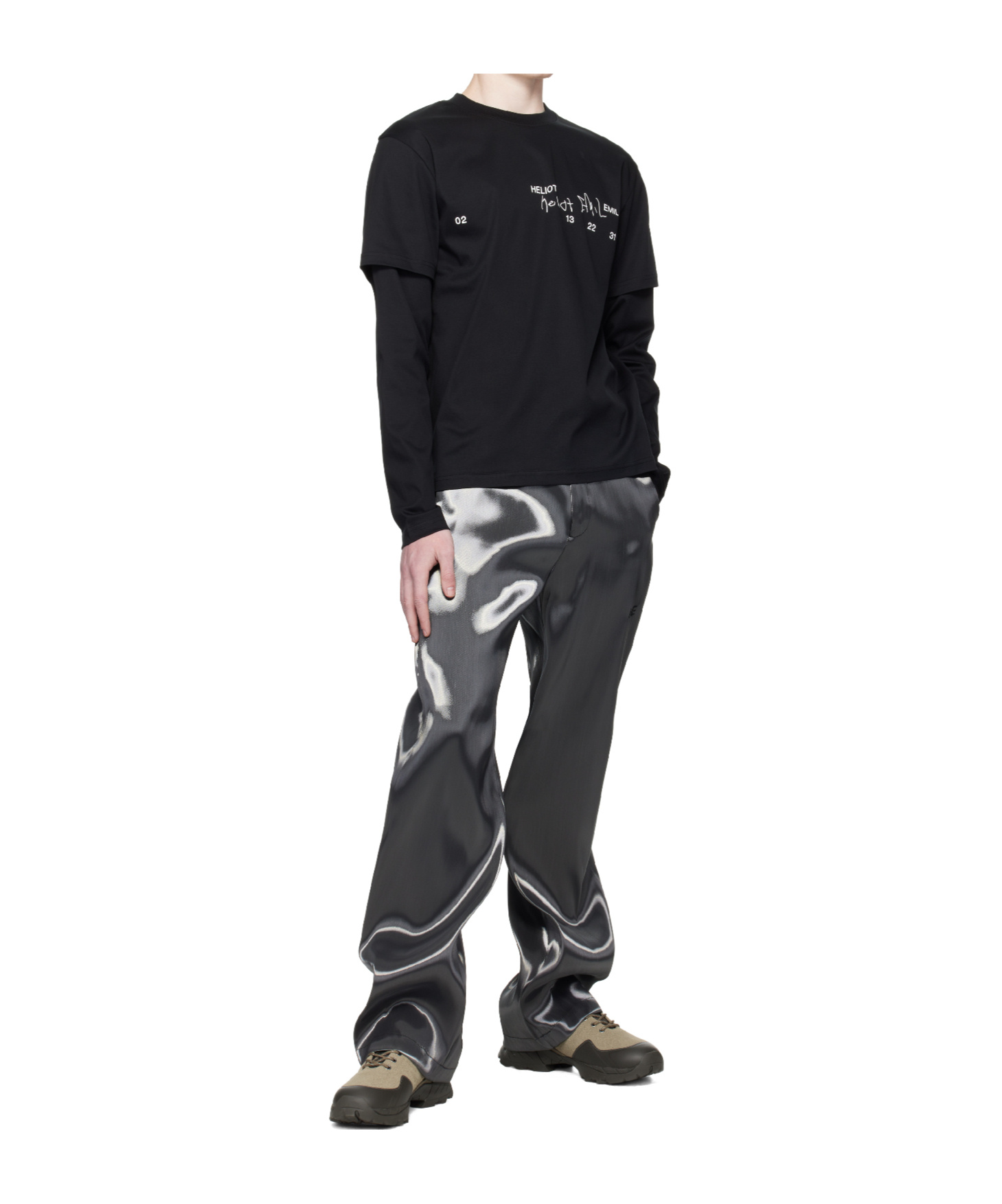 Heliot Emil Fulgens Long Sleeve T-shirt In Black