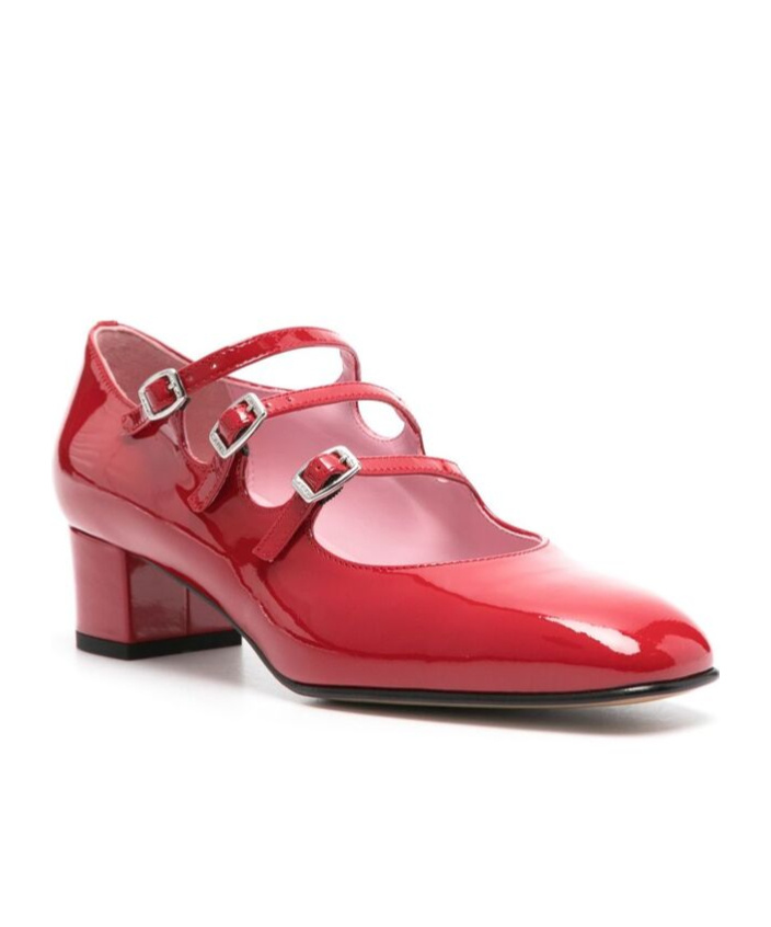 Shop Carel Paris Buckle Mary Jane Shoes In Red