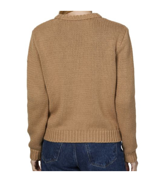Moncler Logo-embroidered Cotton Sweatshirt In Camel