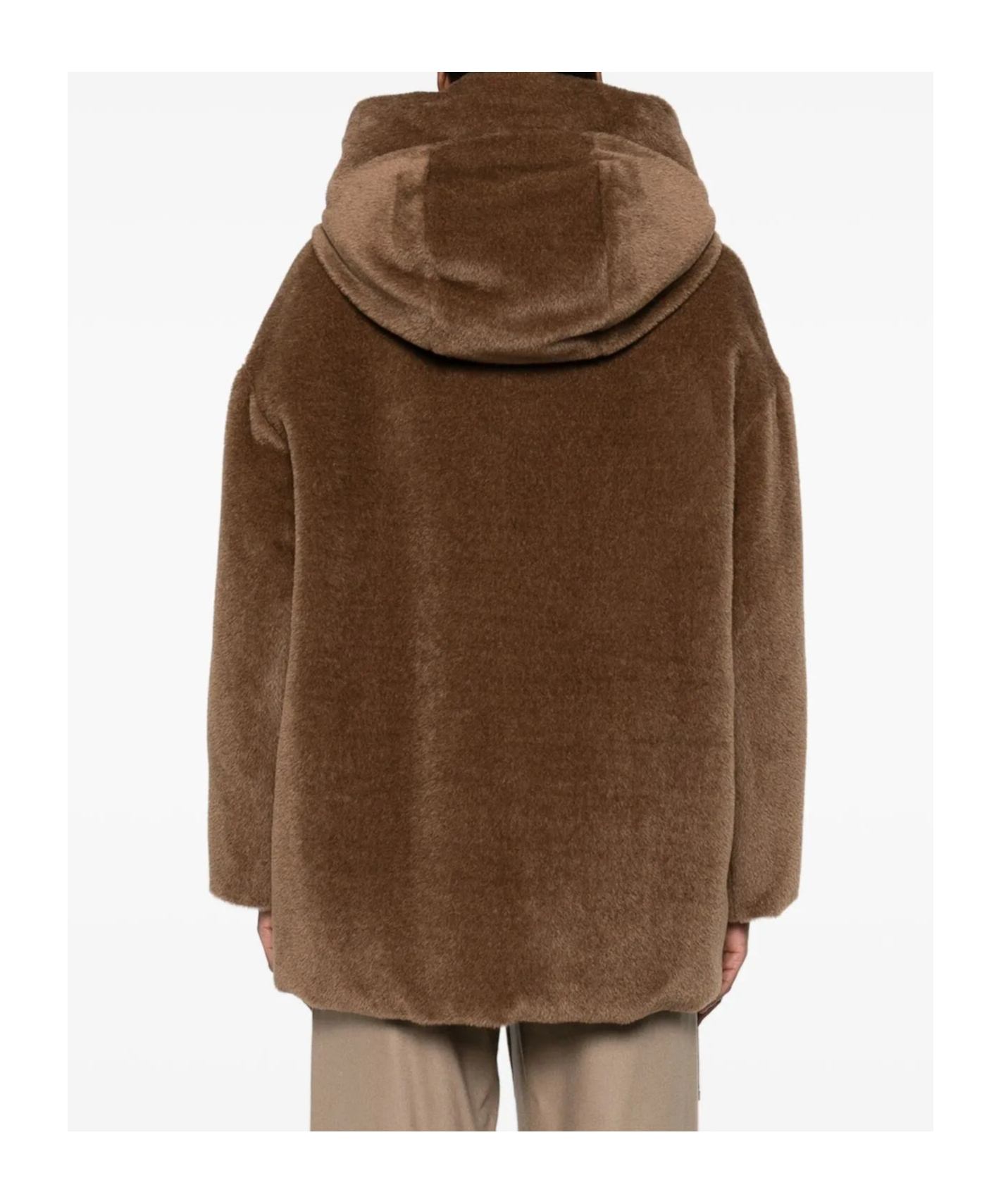 Max Mara Long-sleeved Cotton Jacket In Brown