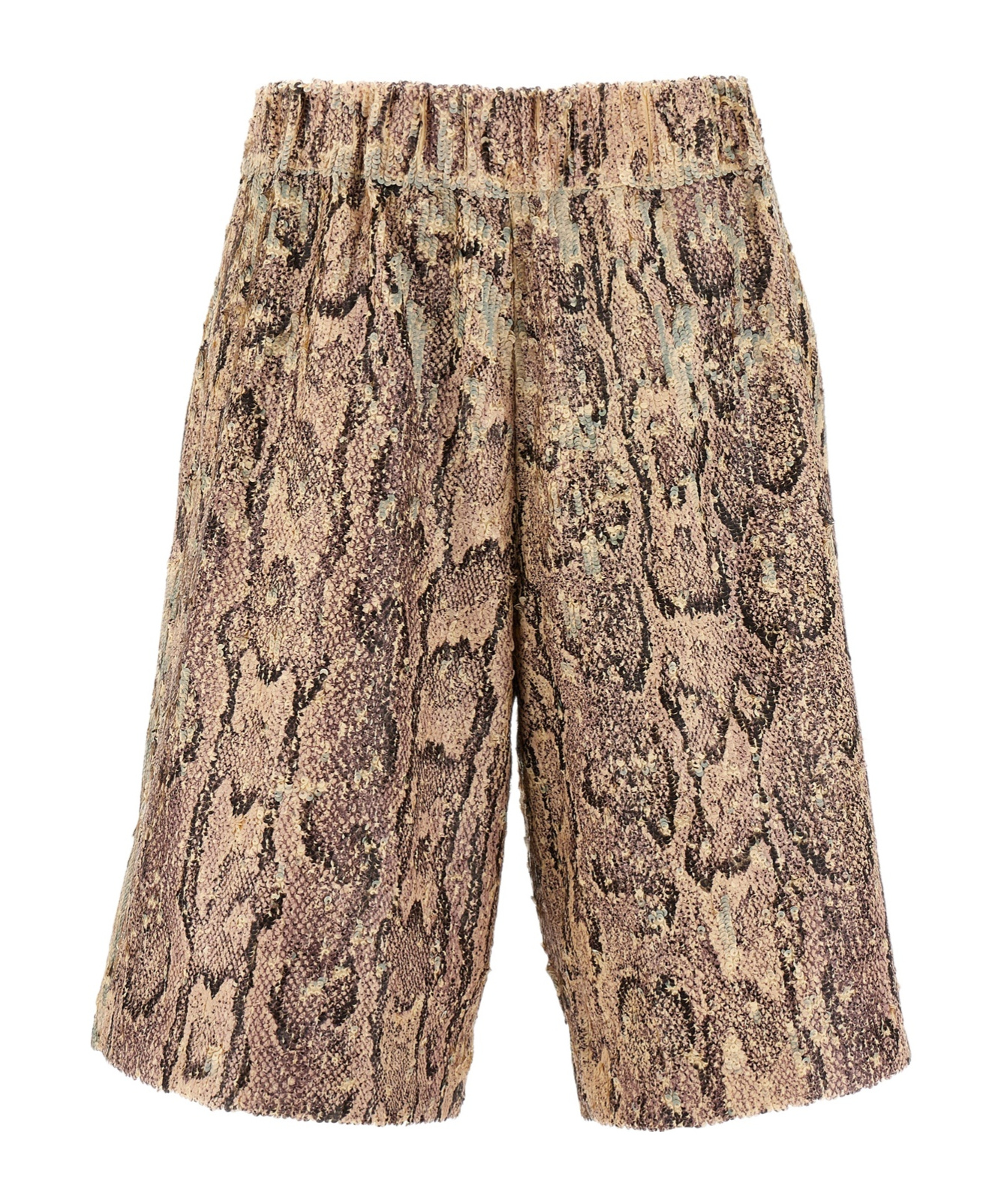 Shop Dries Van Noten Elastic Waist Shorts In Nude