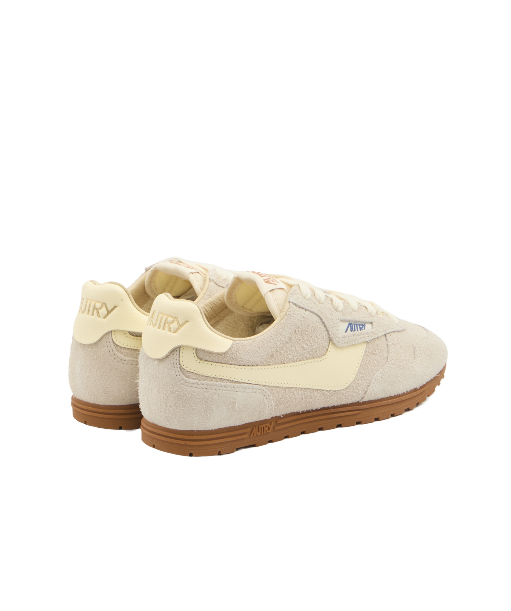 Autry 'windspin Low' Grey Sneaker With Logo On The Side And On The Heel In Nude