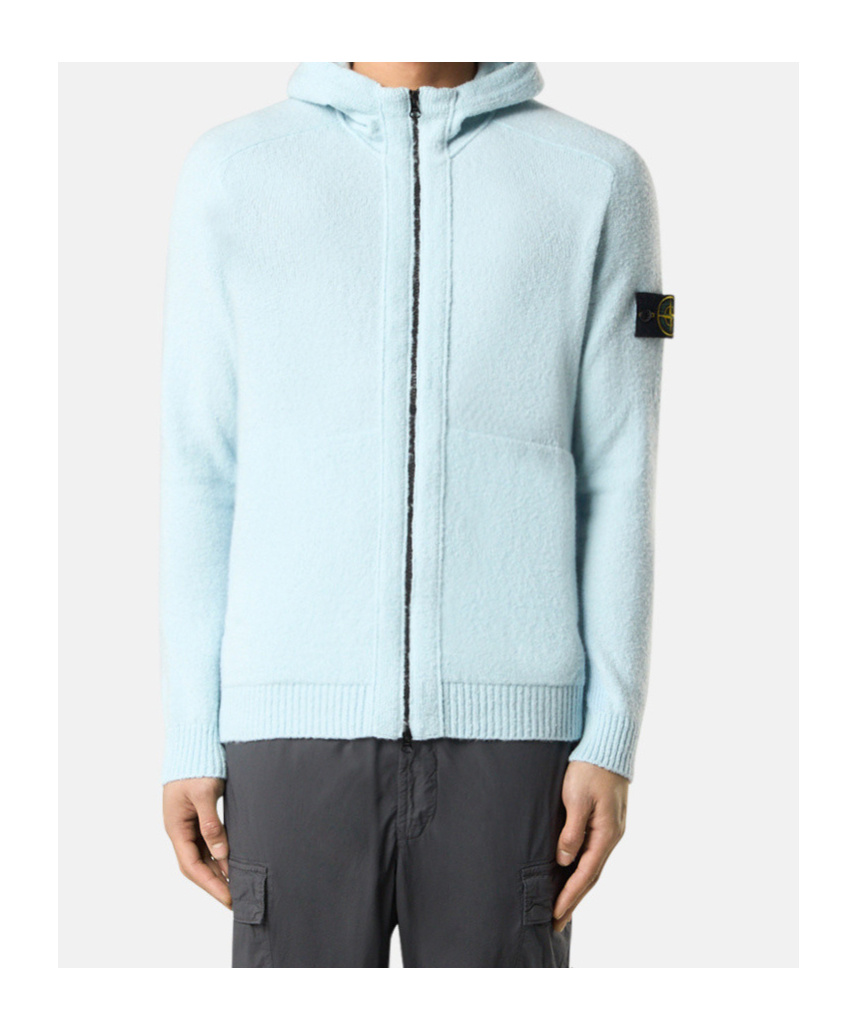 Stone Island 5100006 Gauzed Effect Soft Organic Cotton And Nylon In Blue