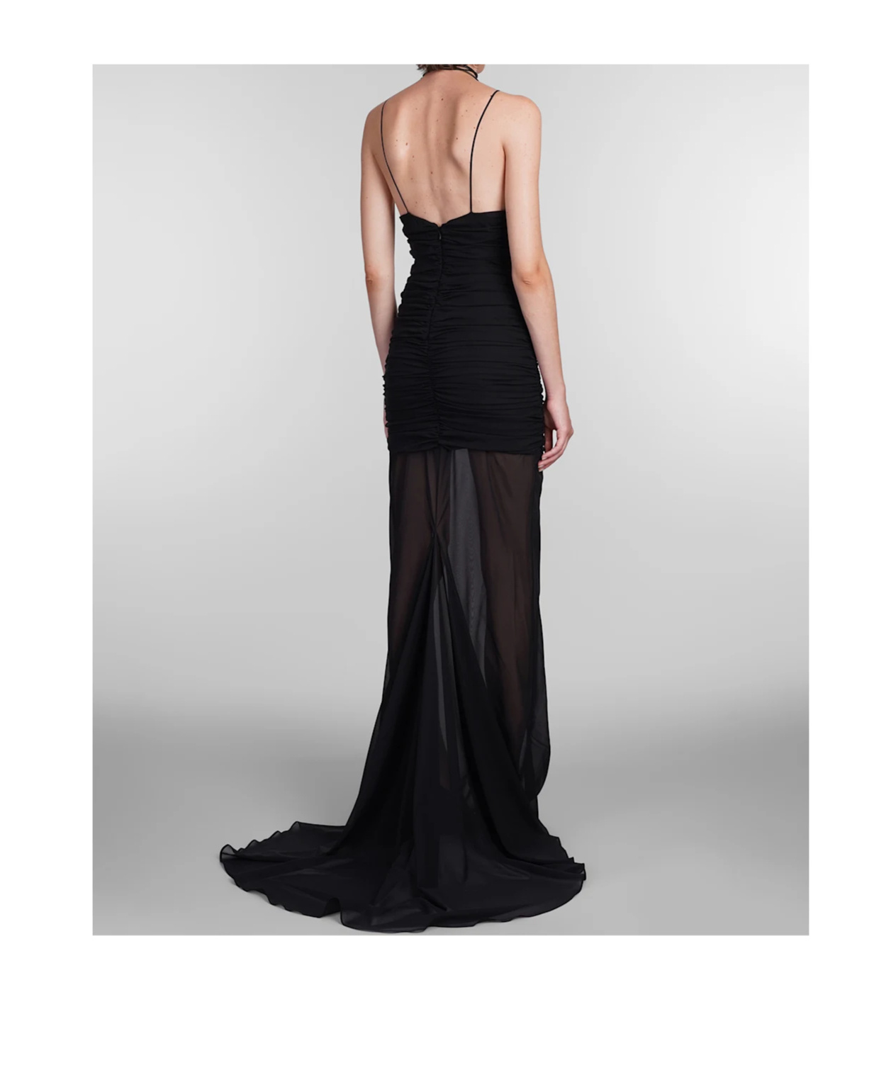 Giuseppe Di Morabito Ruched Maxi Dress In Black