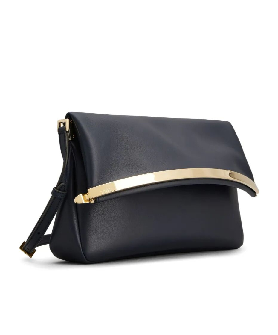 Shop Tod's Leather Clutch Bag In Black