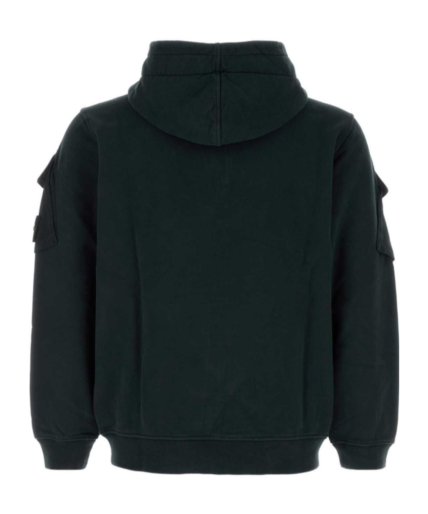 Stone Island Midnight Blue Cotton Sweatshirt In Green