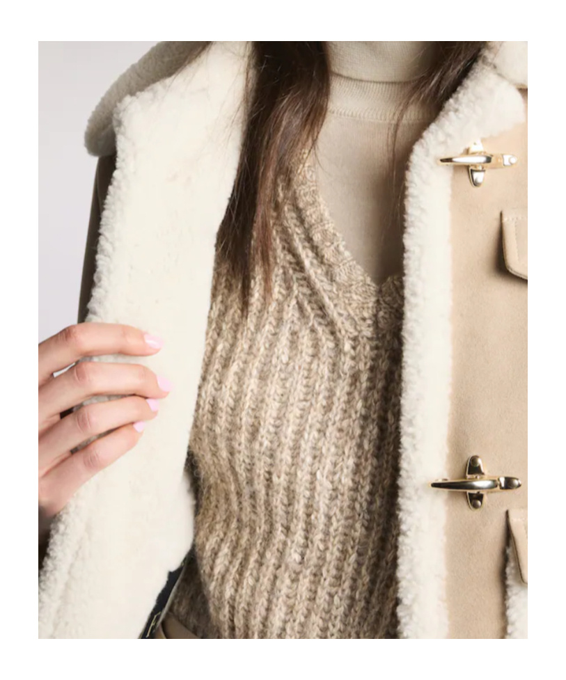 Fay 2 Ganci In Sheepskin In Brown