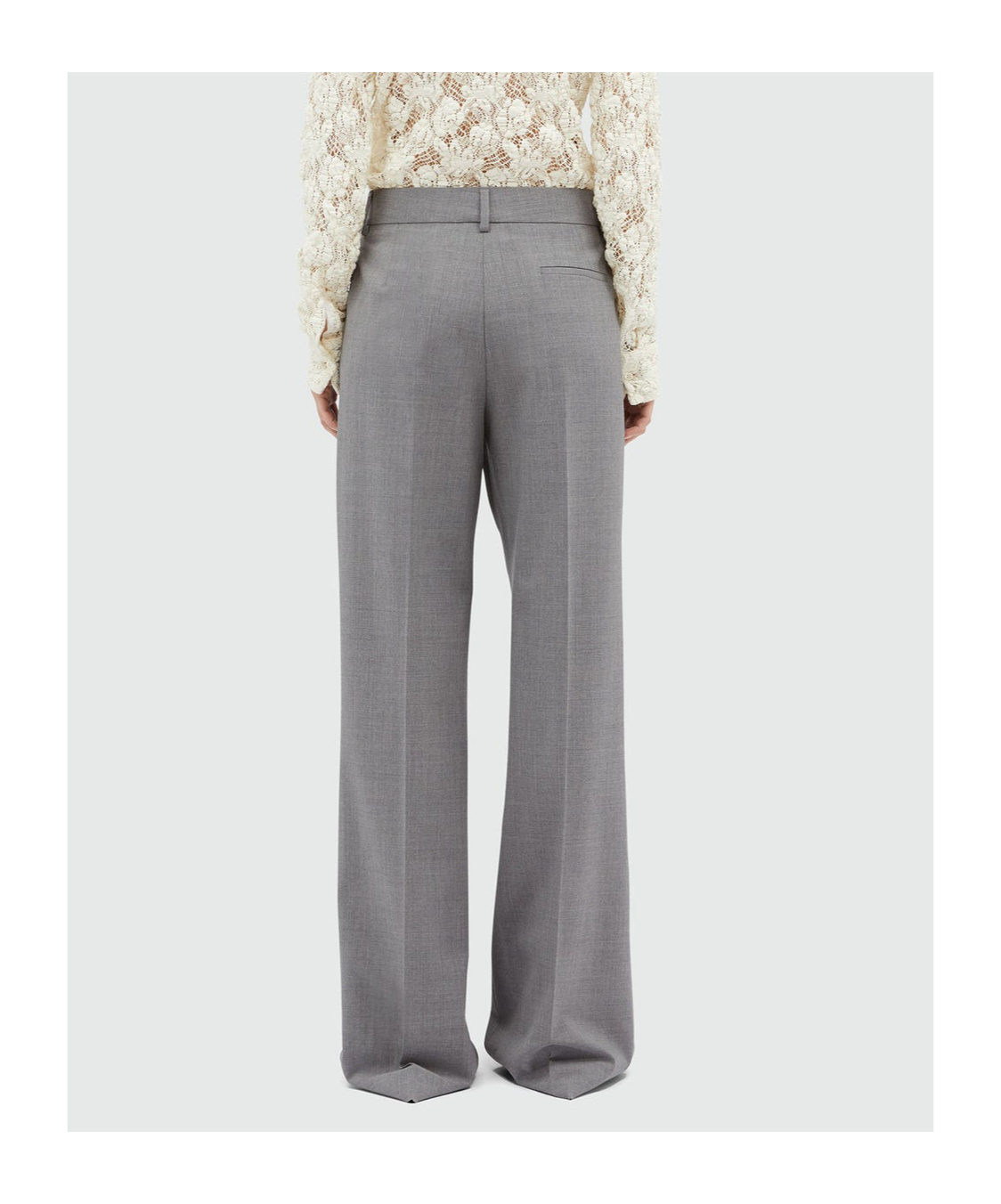 Msgm Tailored High-waisted Straight Leg Trousers In Gray