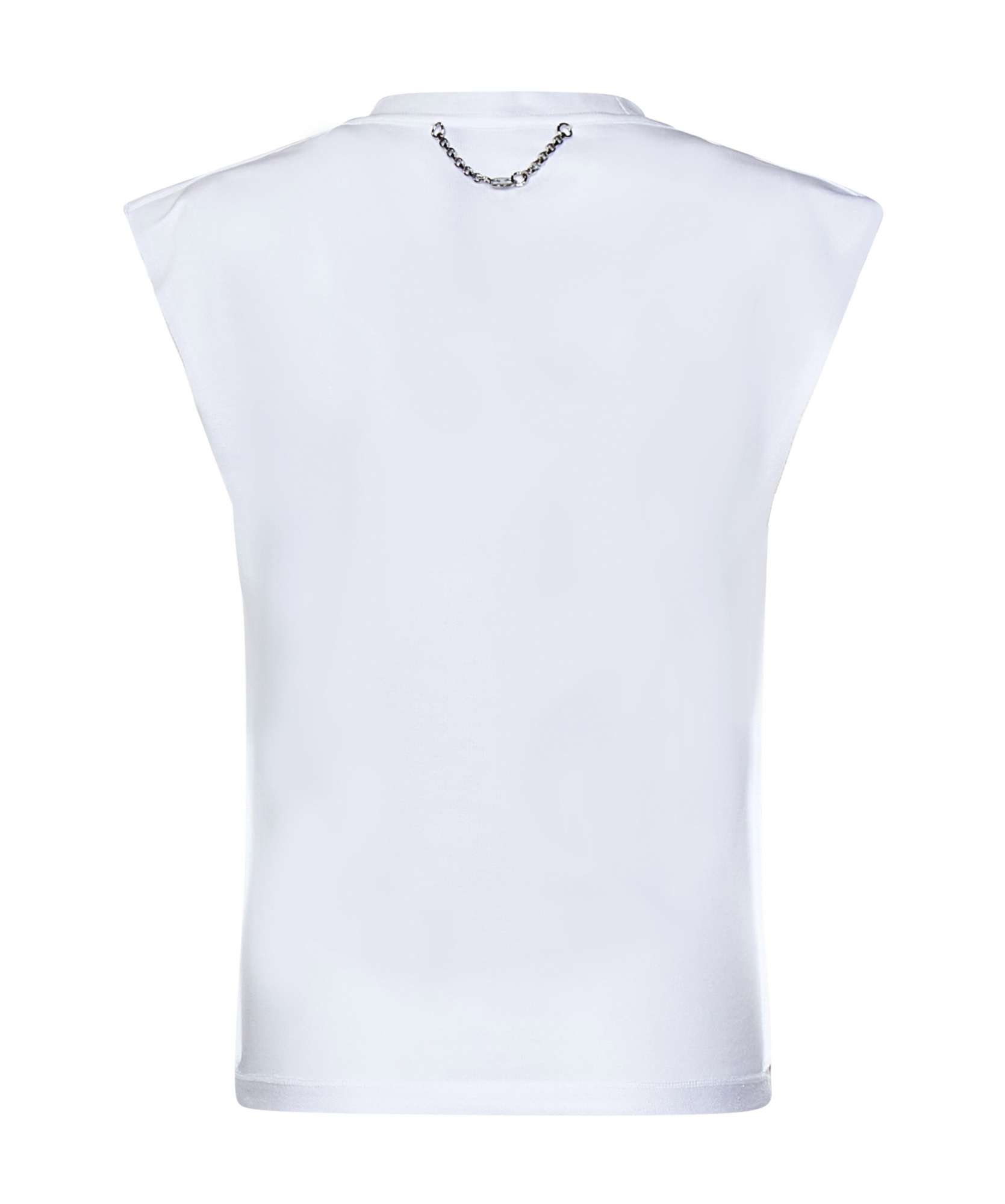 Shop Rabanne Paco Chain Detailed Crewneck Tank Top In White