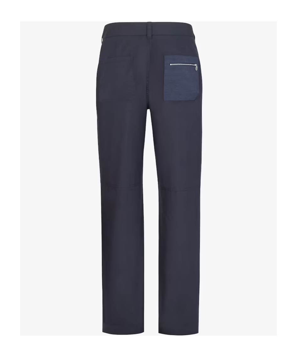 Fendi Mid-rise Tapered Trousers In Black