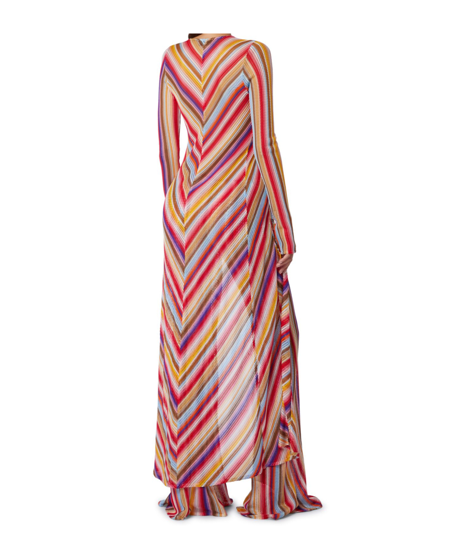 Missoni Long Cover Up Multicolor Red Stripes In Multicolor