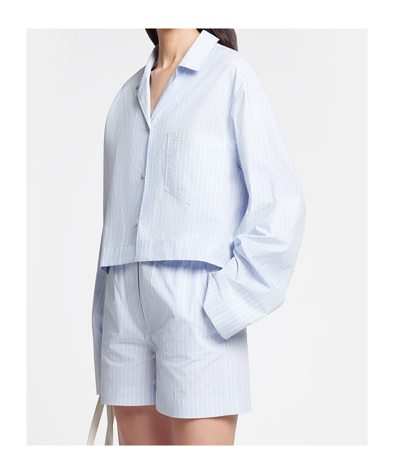 Nanushka Striped Shirt In White
