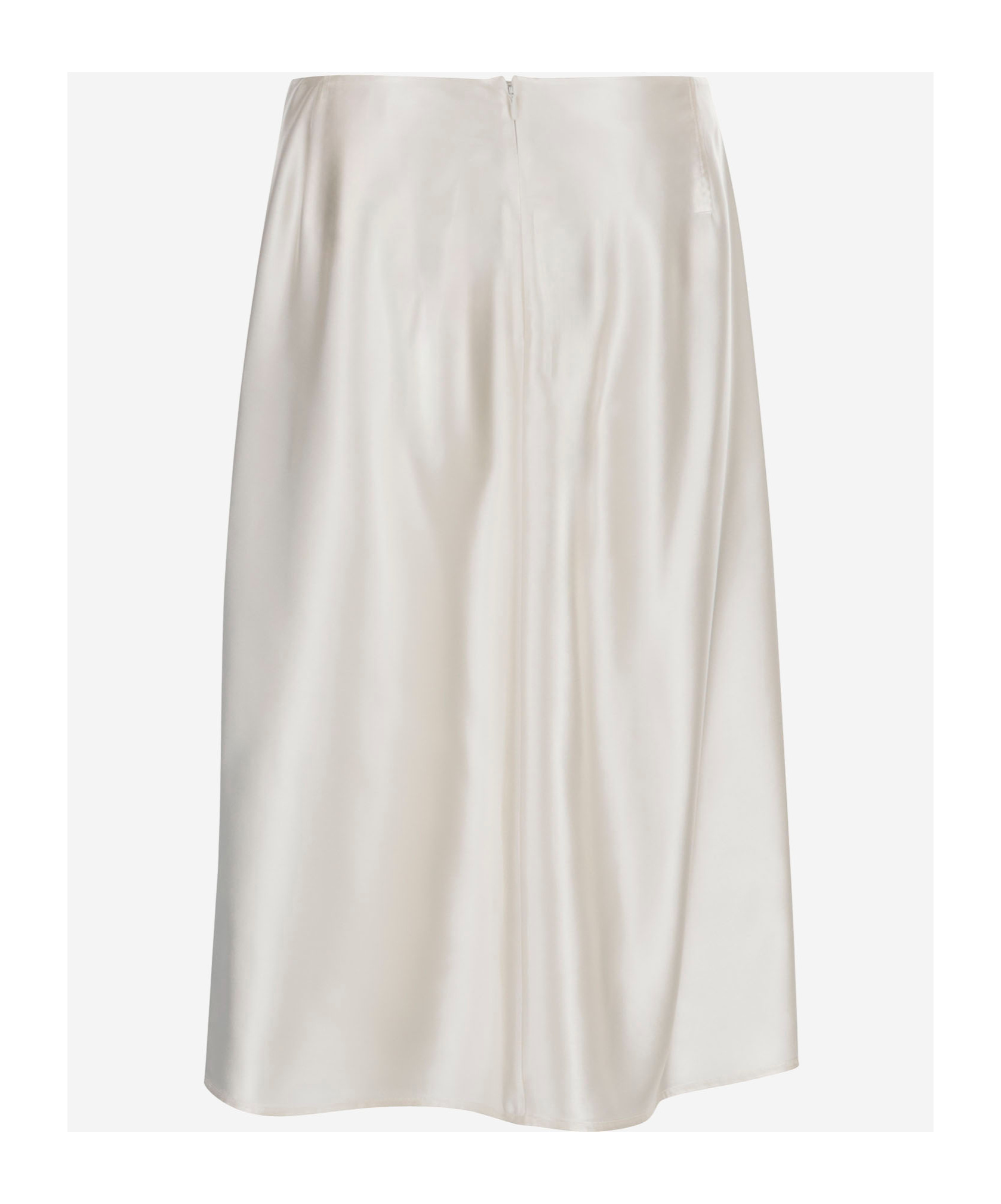 Jil Sander White Flared Midi Skirt In White