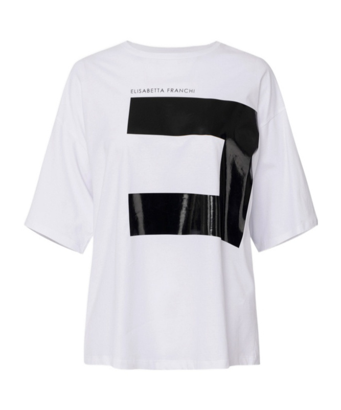 Elisabetta Franchi Short-sleeved T-shirt In White