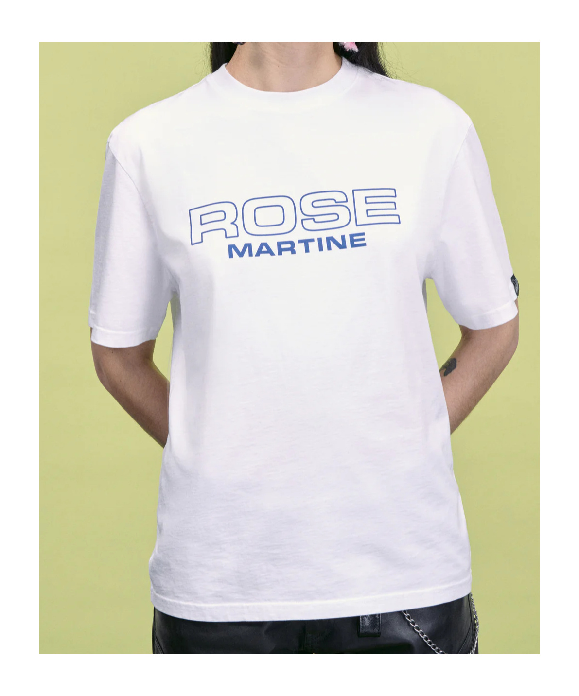 Martine Rose Regular Fit Crew Neck Short Sleeve Top In White