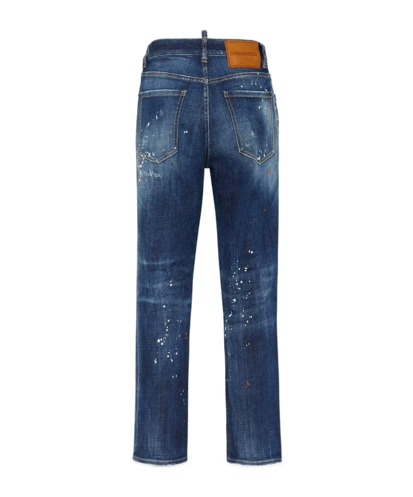 Dsquared2 Distressed Skinny Jeans In Blue