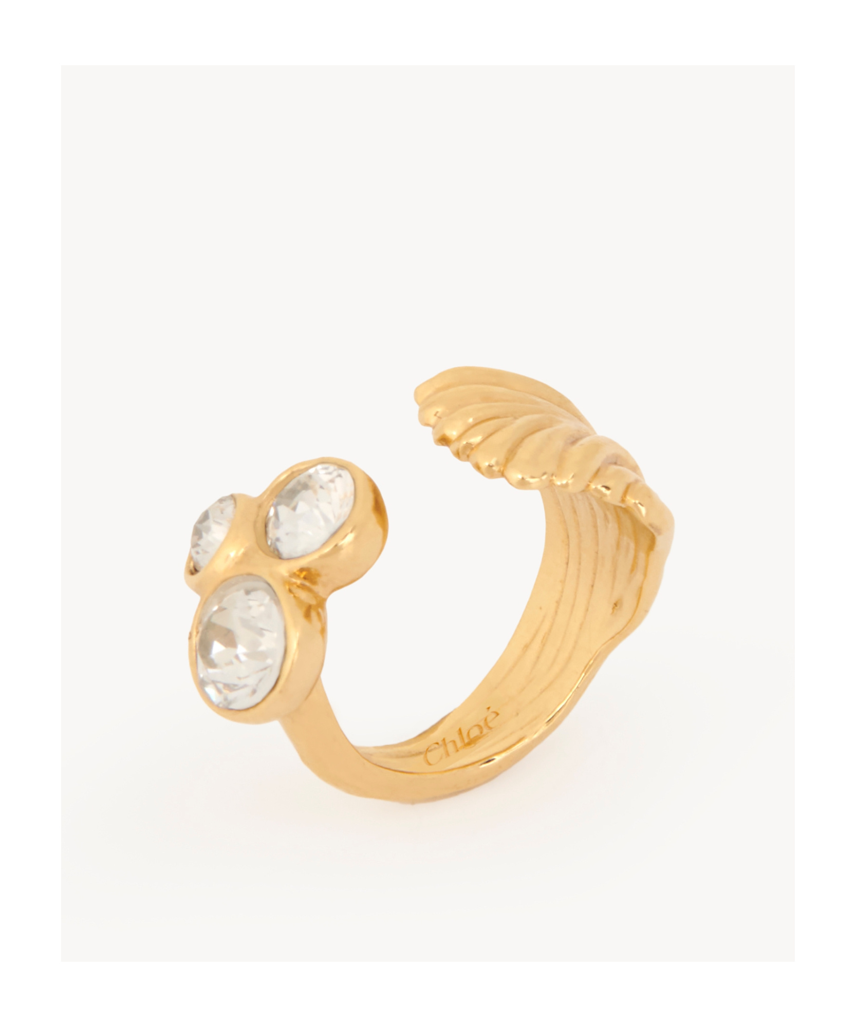 Chloé Pattern Ring In Yellow