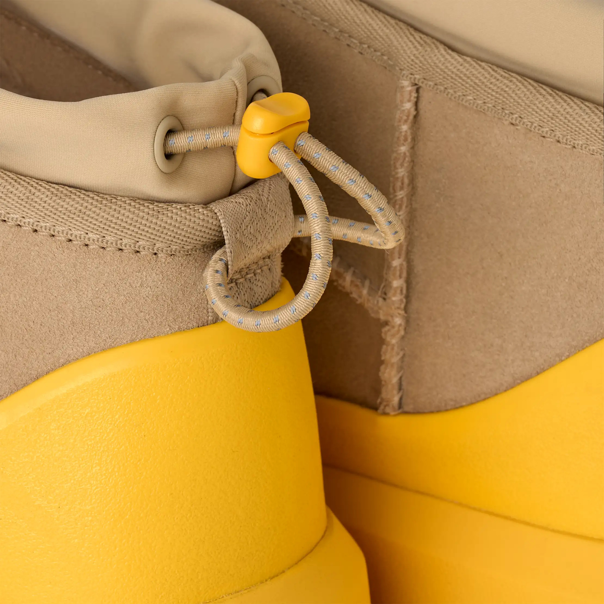 Ugg Short Weather Hybrid Fold-over Platform Boots In Gold